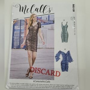 ✨4/$20✨ McCall's M8109 Dress Sewing Pattern Uncut Size 6-14 DIY Supplies